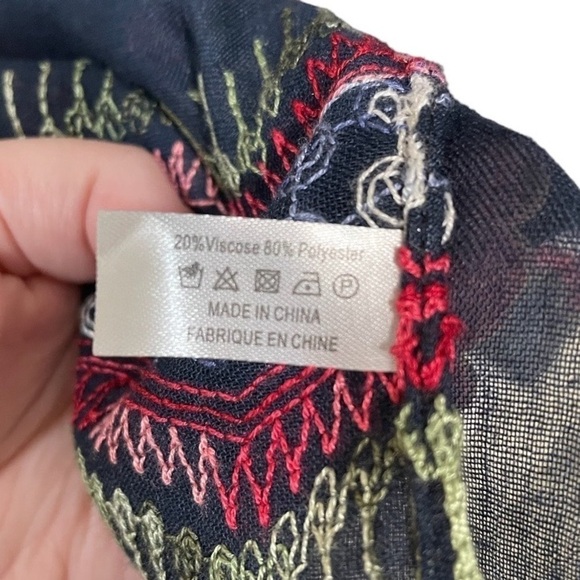 Summer & Rose Embroidered Boho Aztec Kimono OS - Picture 8 of 8